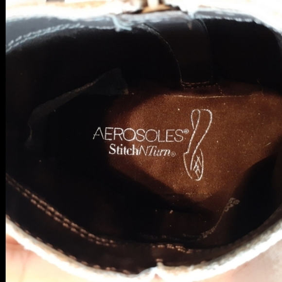 🍁Aerosoles Duble Trouble Leather Upper Ankle Booties size 6. - Picture 11 of 13
